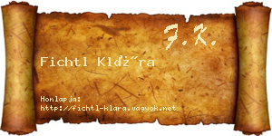 Fichtl Klára névjegykártya